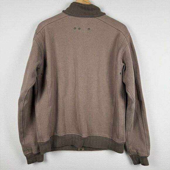 Lululemon Full Zip Bomber Jacket Brown Fleece Heavyweight Track Athleisure Sz M - Picture 4 of 4